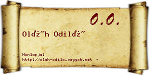 Oláh Odiló névjegykártya